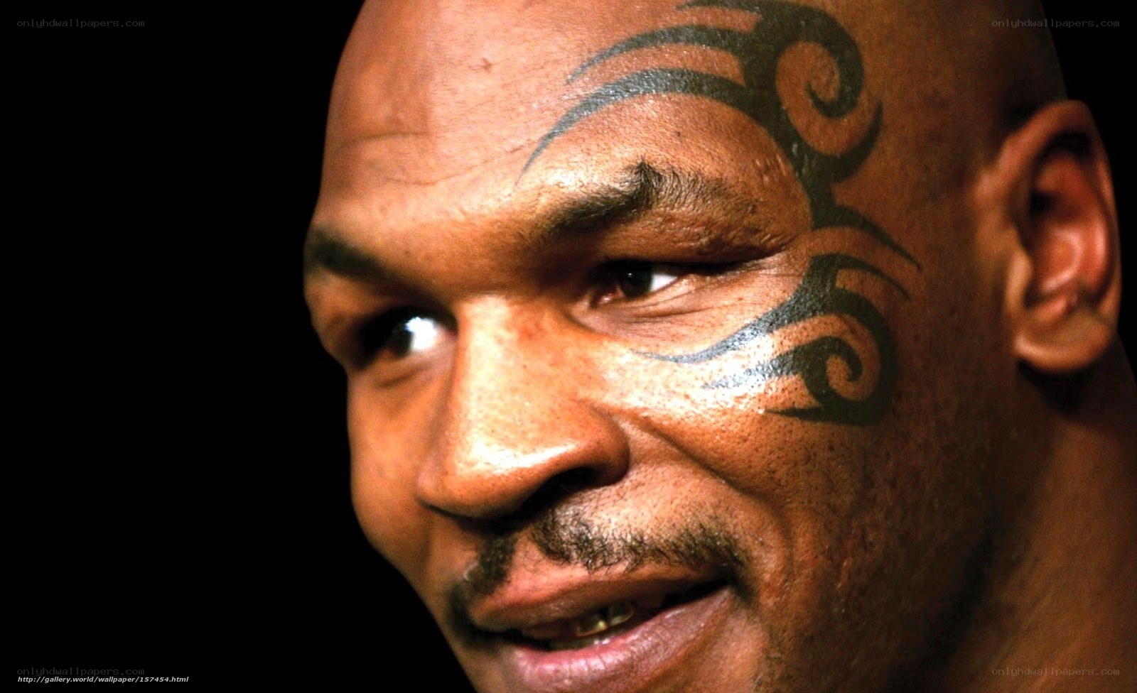 Mike Tyson with facial tattoo