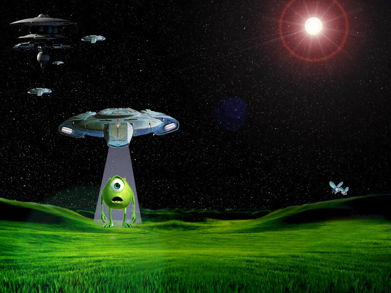 Mike Wazowski on Alien Planet — Green