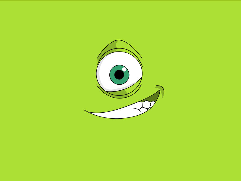 Mike Wazowski's smiling face