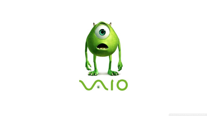 Mike Wazowski with VAIO logo