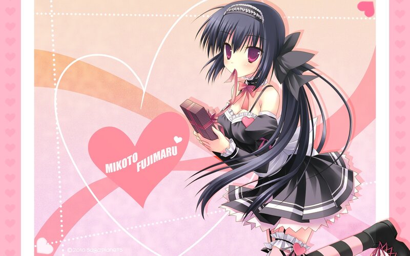 Mikoto Fujimaru holding a gift