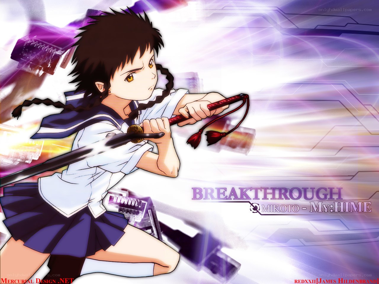 Mikoto in action pose