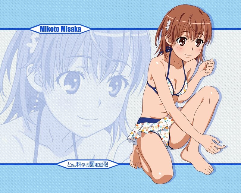 Mikoto Misaka in a swimsuit