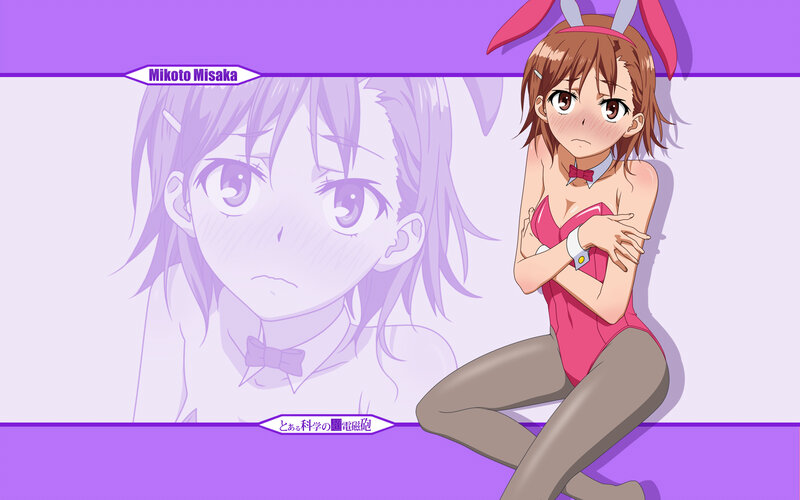 Mikoto Misaka in bunny outfit