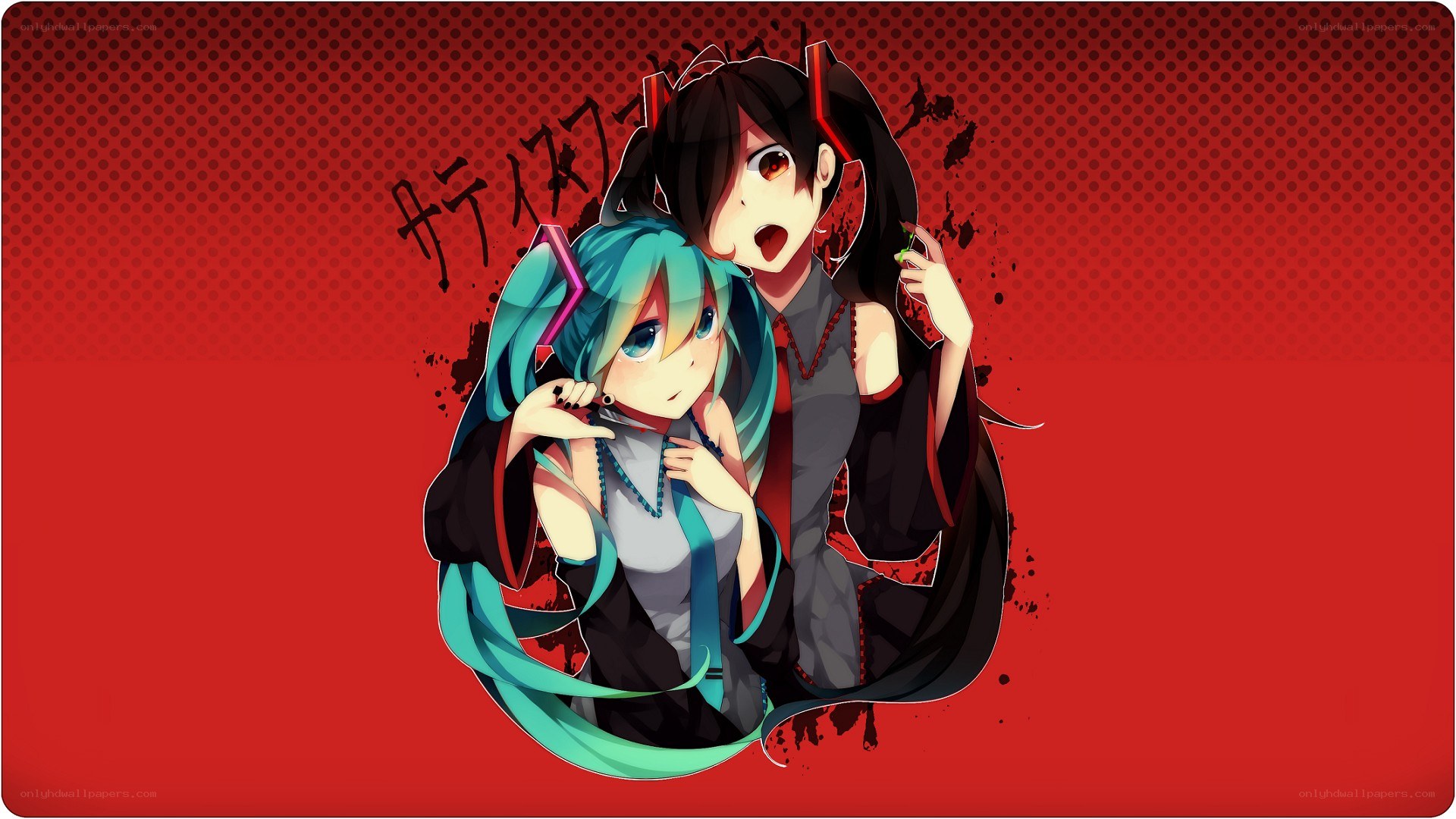 Miku and a character in red