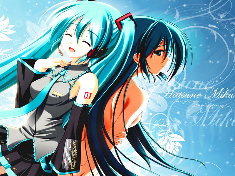 Miku and a crying girl