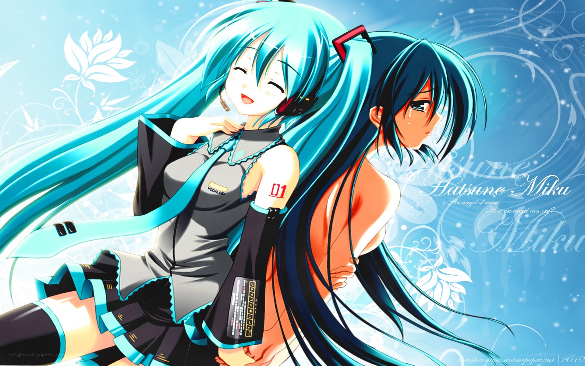 Miku and a crying girl