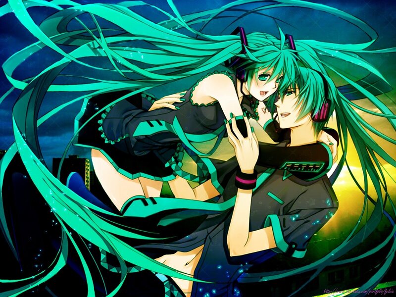 Miku and a fan embrace