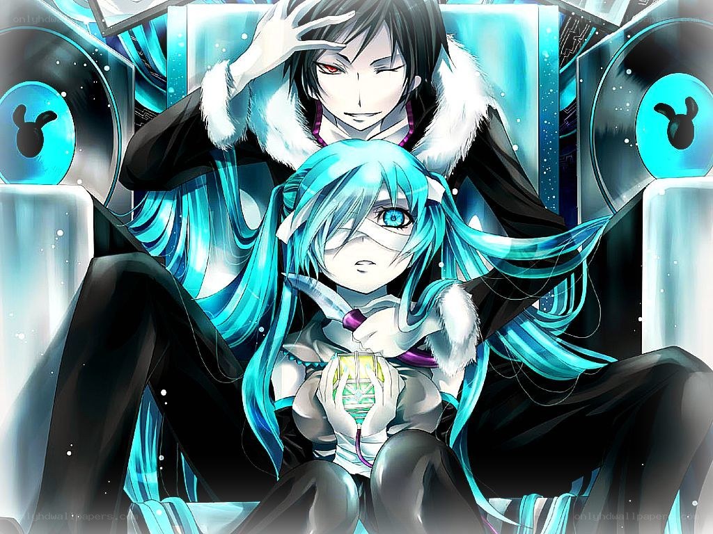 Miku and a mysterious figure