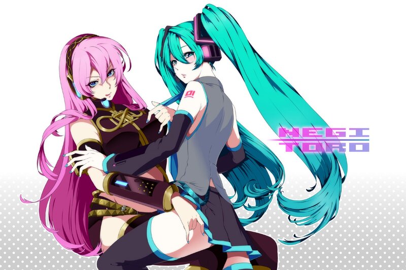 Miku and a pink-haired girl