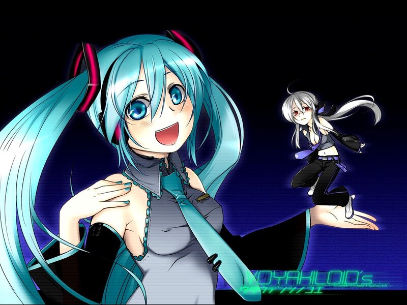 Miku and a small character
