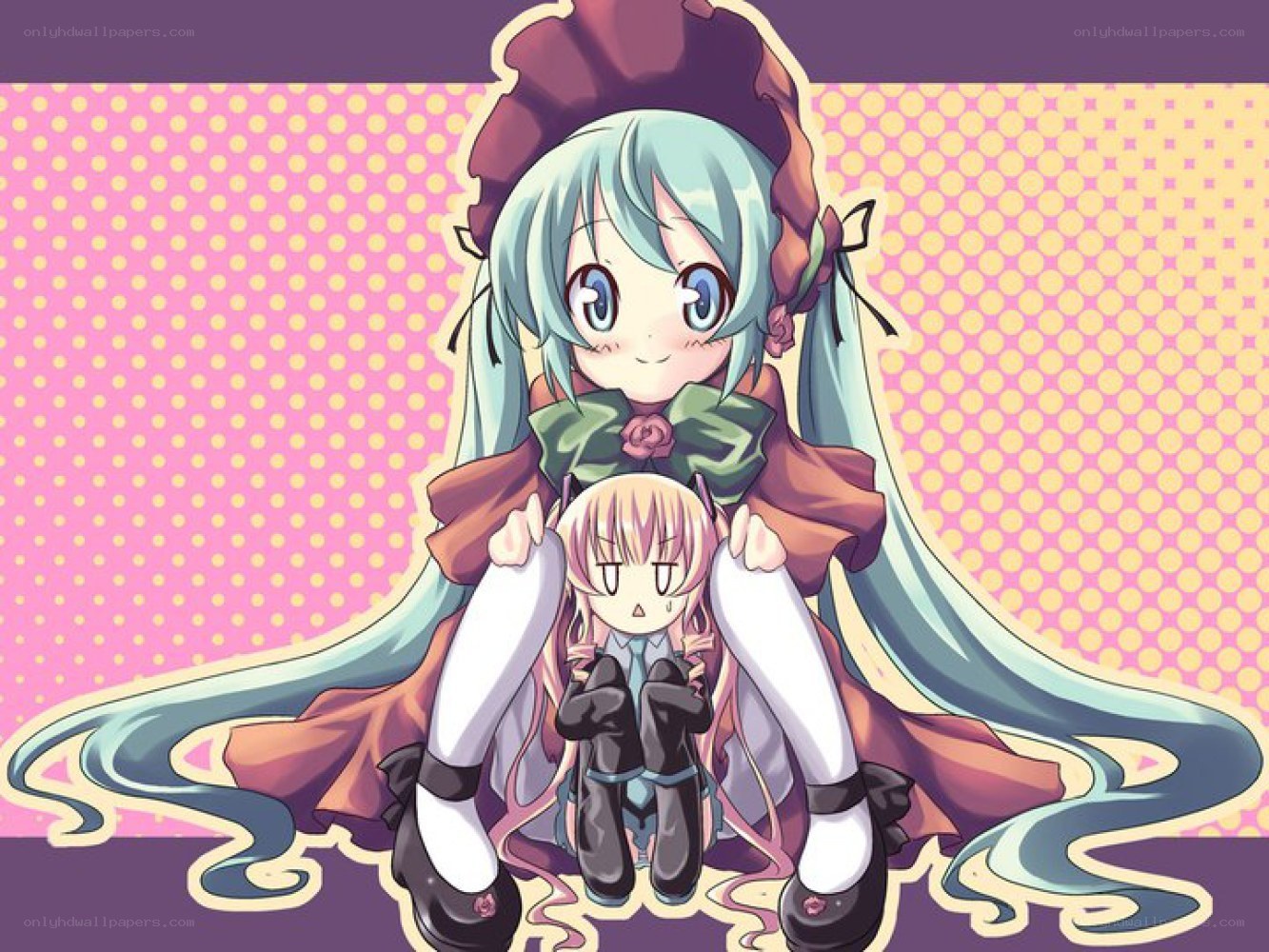Miku and a smaller character
