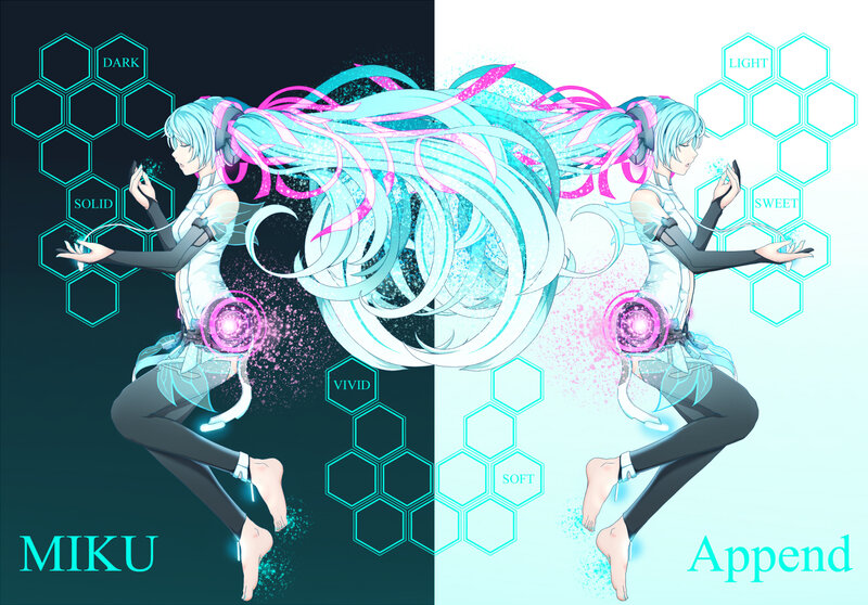 Miku and Append split art