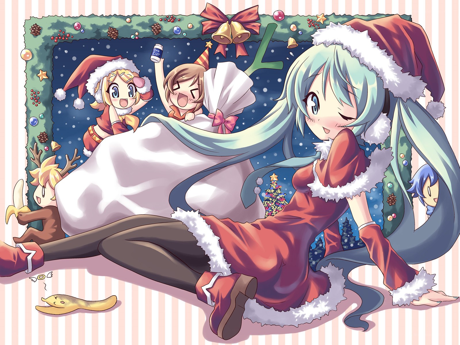 Miku and friends at Christmas