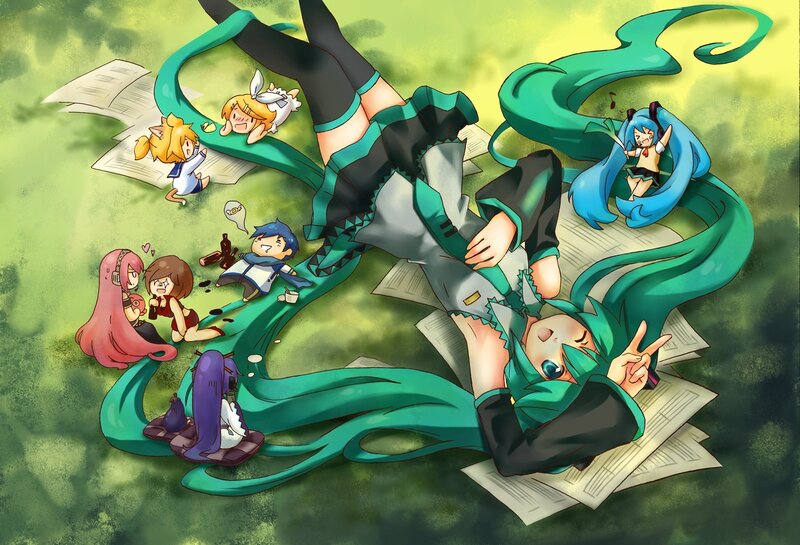 Miku and friends relaxing