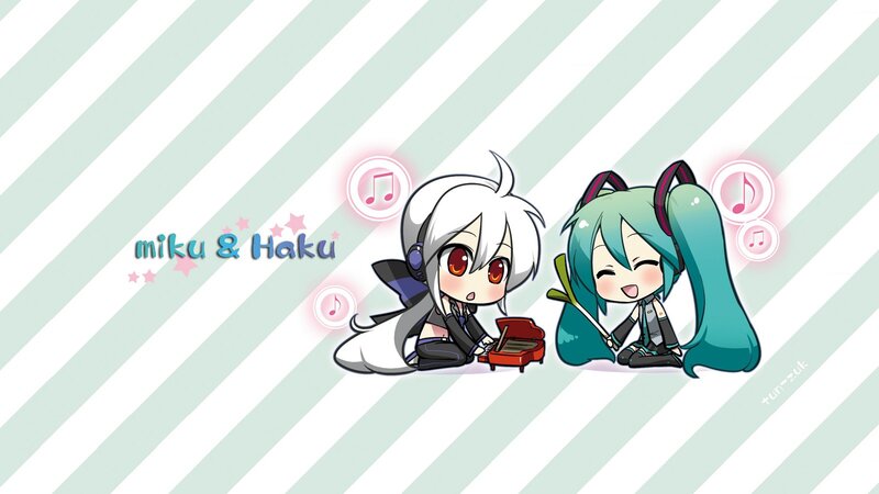 Miku and Haku chibi art