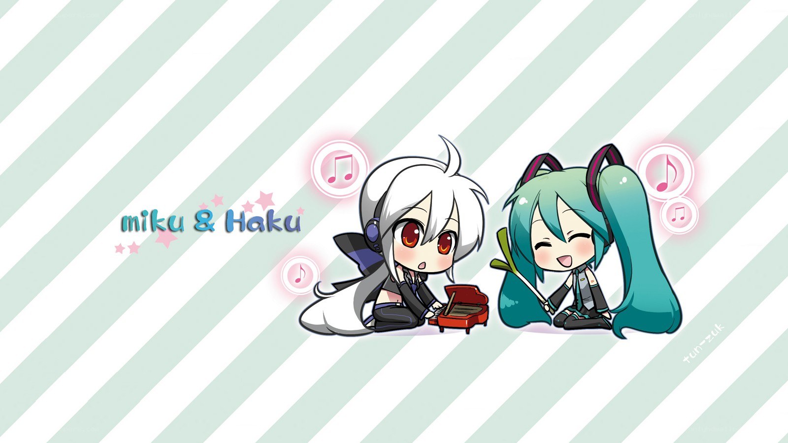 Miku and Haku chibi art