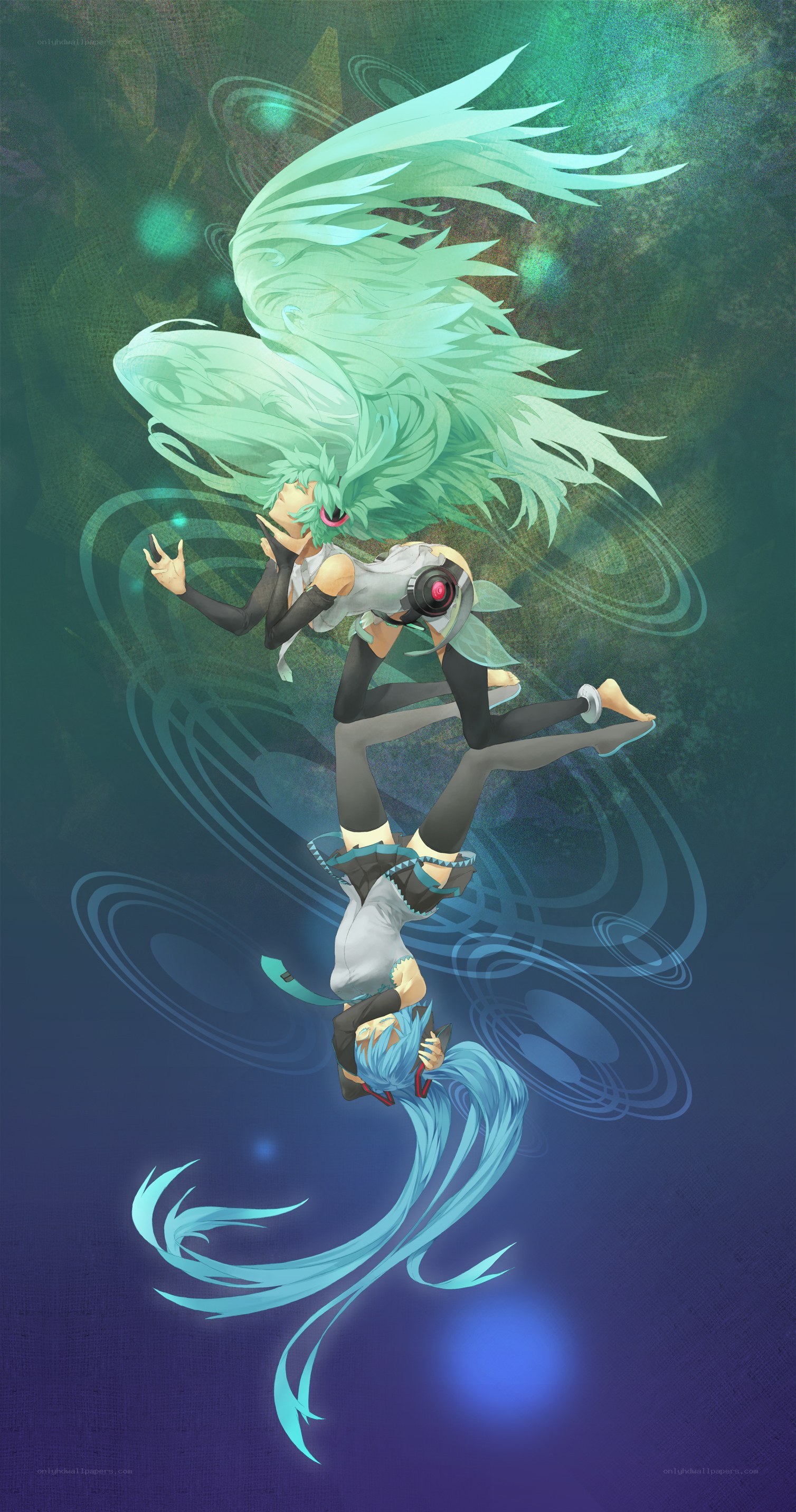 Miku and Hatsune in a dance