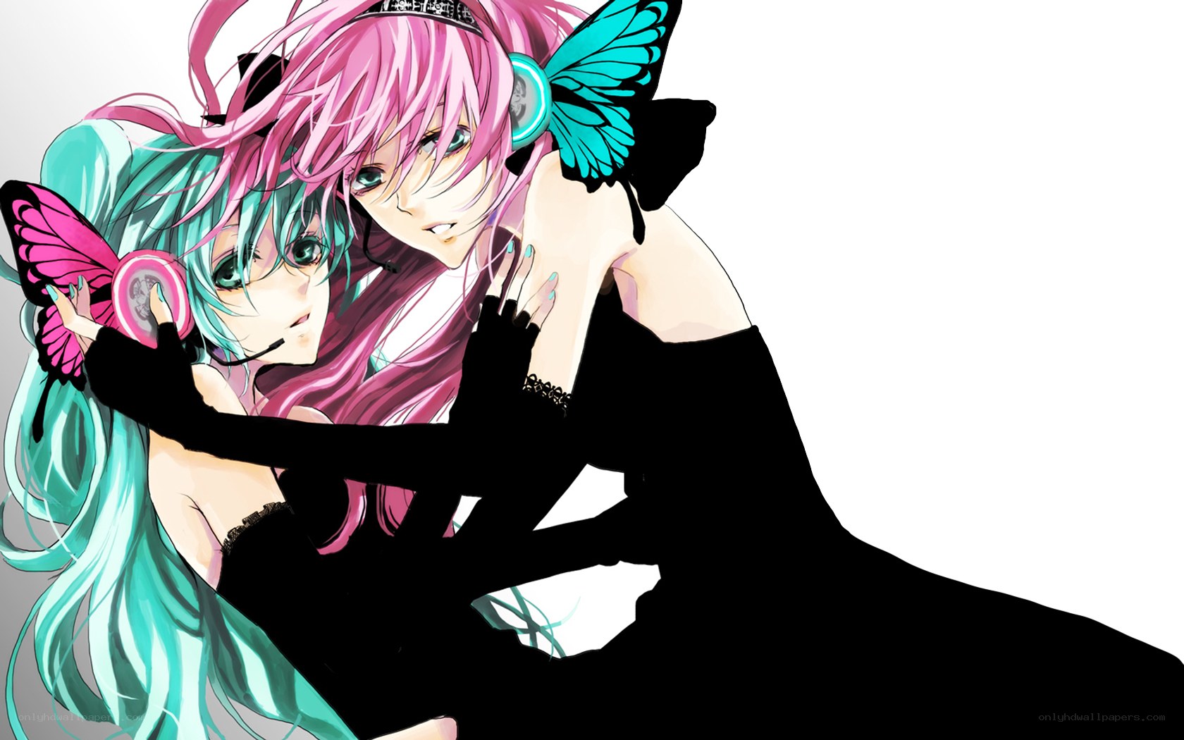 Miku and Hatsune in a dance