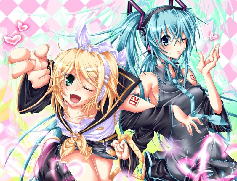 Miku and Kagamine dancing
