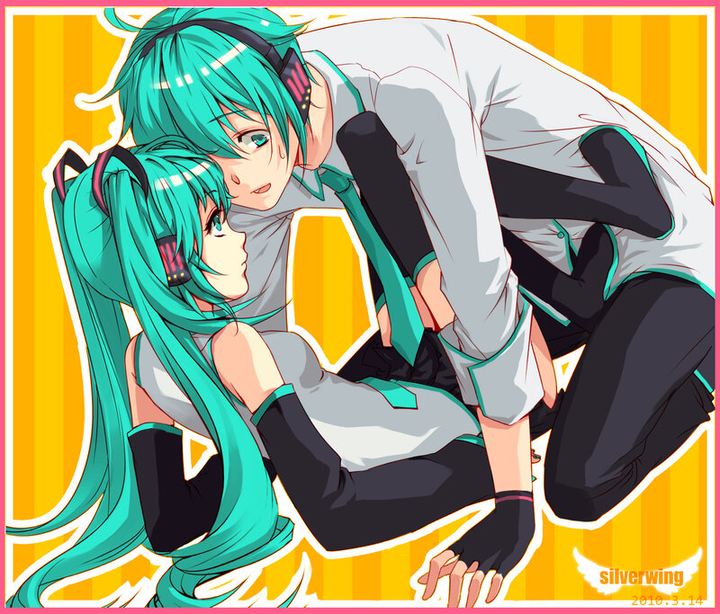 Miku and Kaito anime art