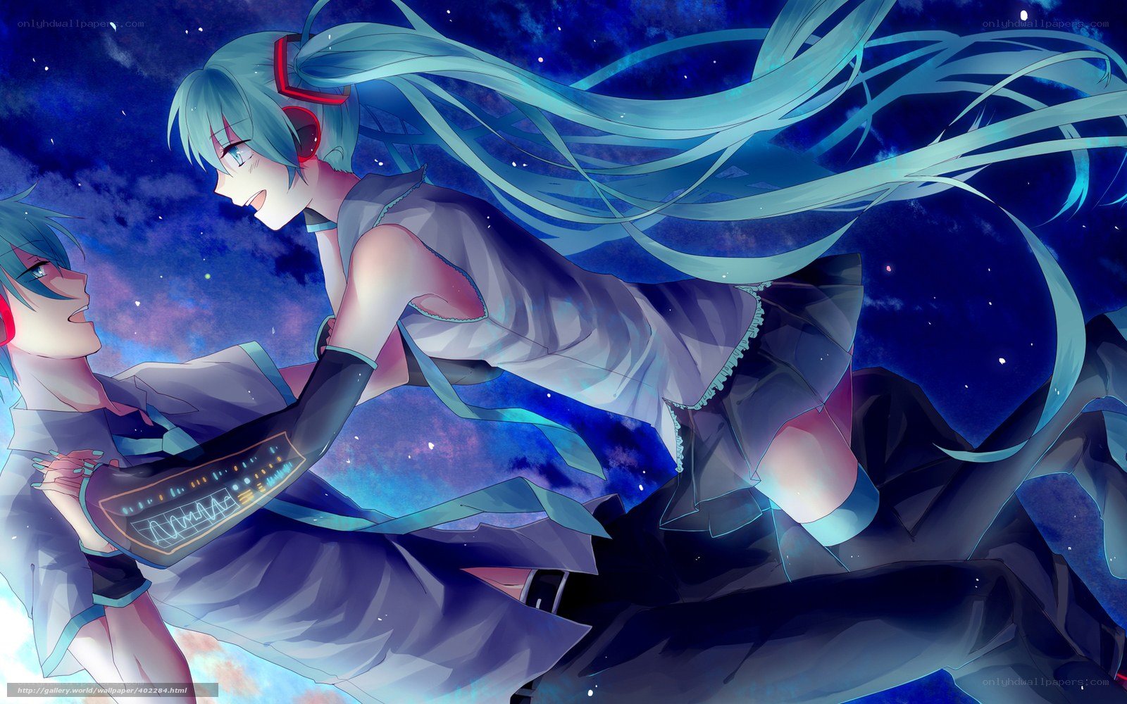 Miku and Kaito in space