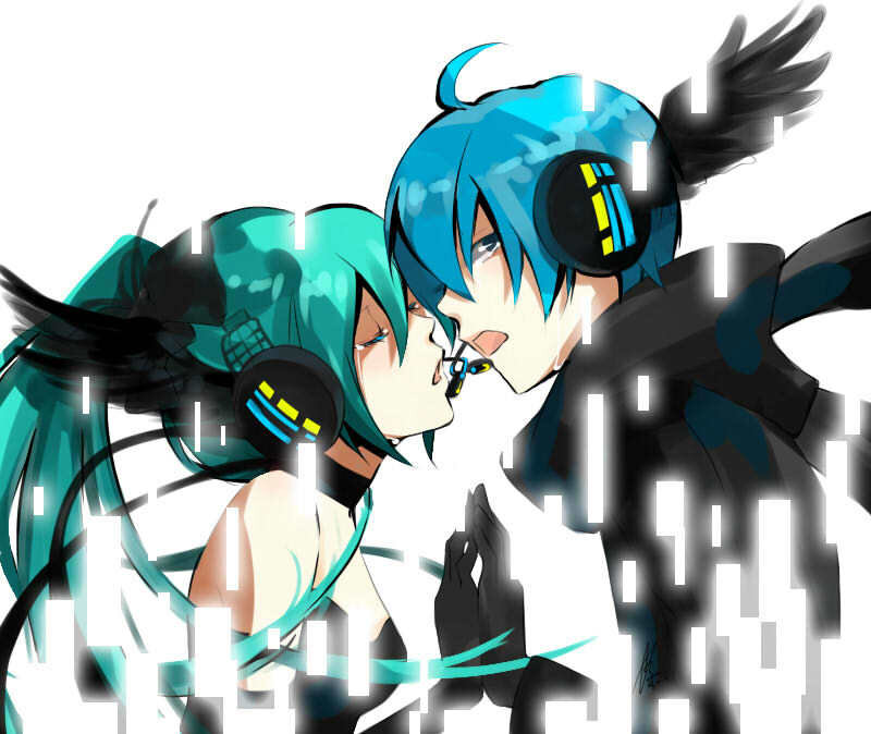 Miku and Kaito kissing