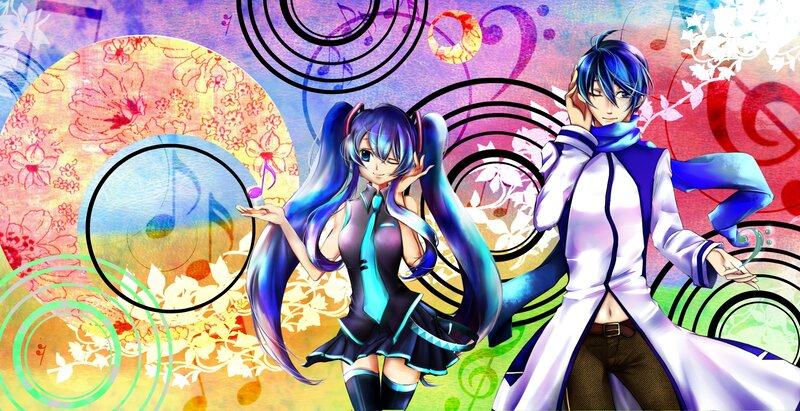 Miku and Kaito music art