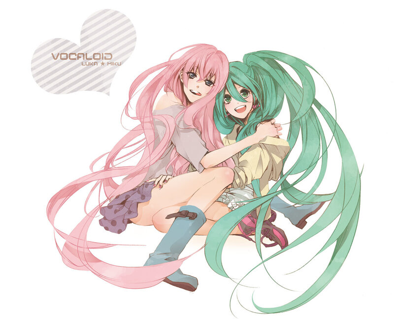 Miku and Luka hugging