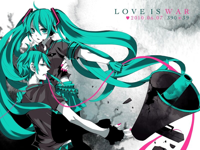 Miku and Miku in a battle