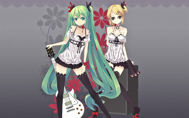 Miku and Rin in maid outfits
