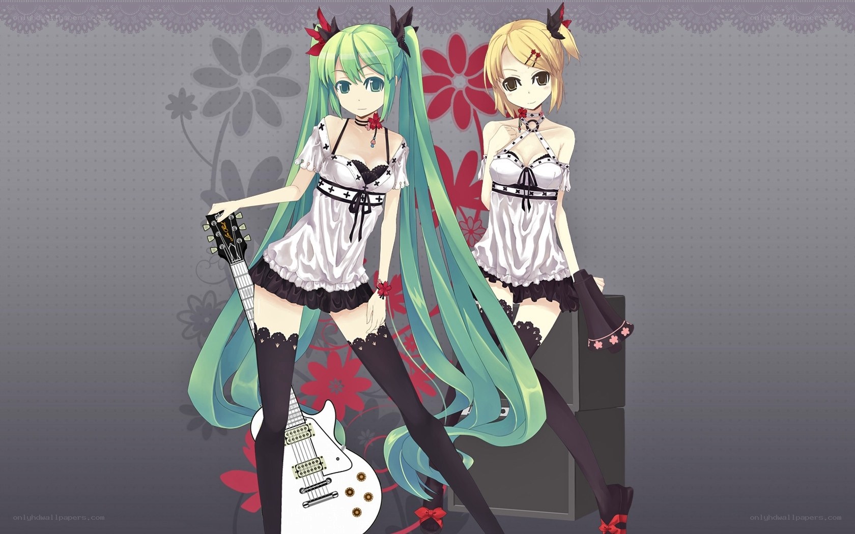 Miku and Rin in maid outfits