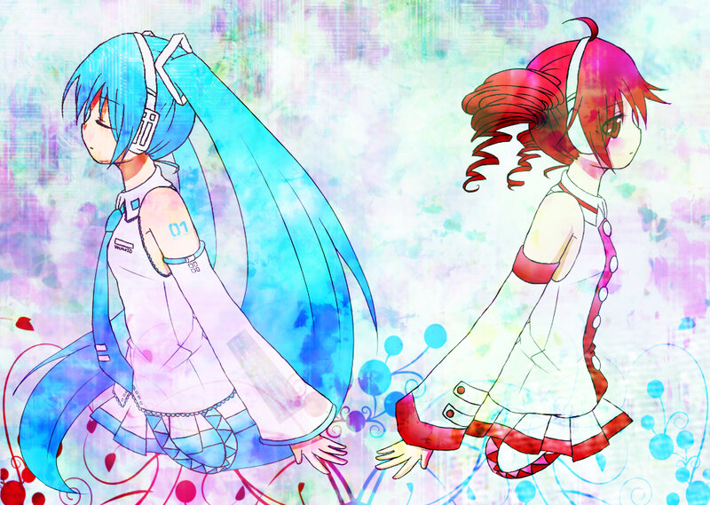 Miku and Rin walking together