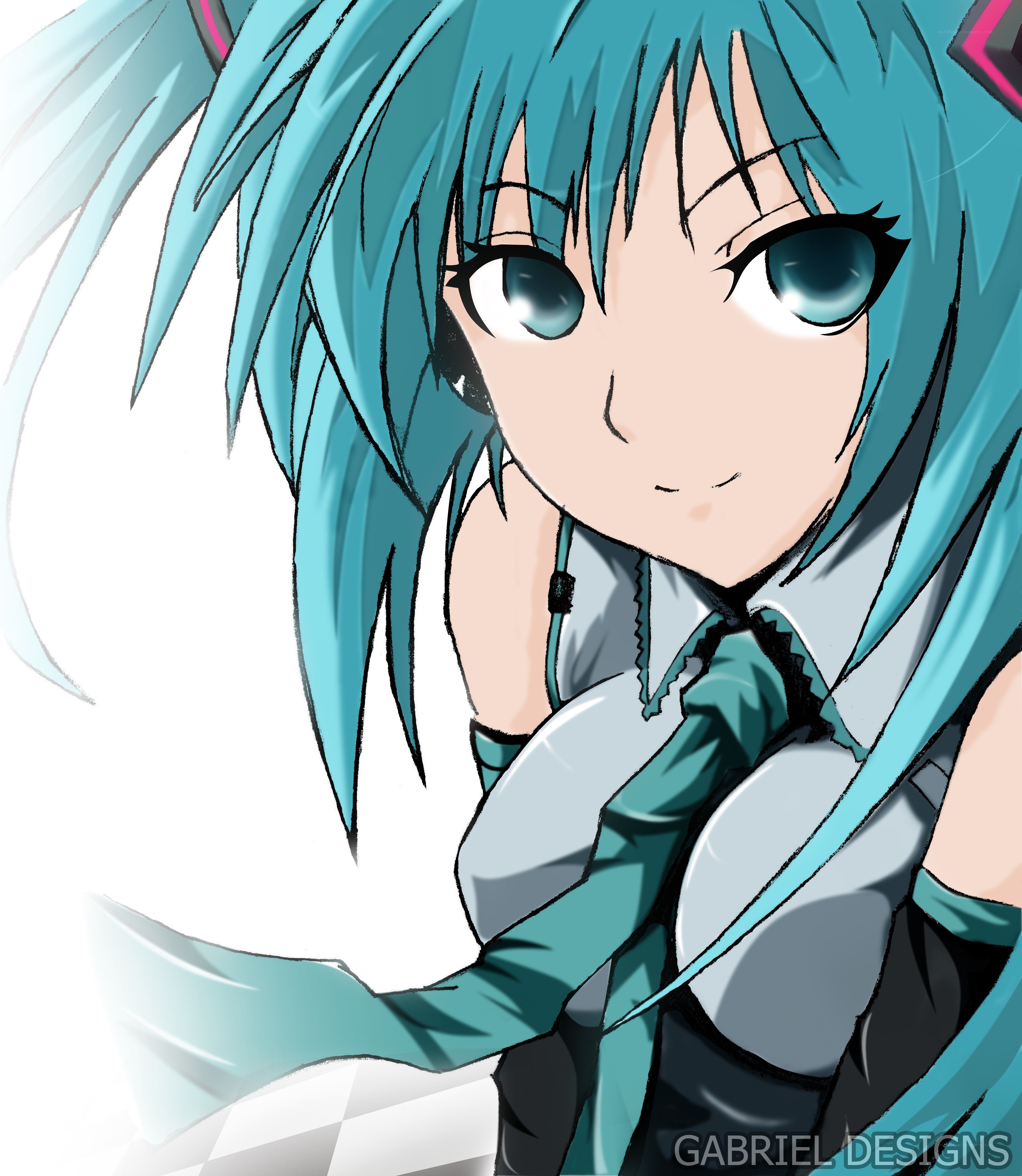 Miku anime character portrait