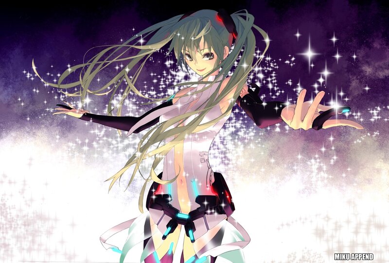 Miku Append in sparkles