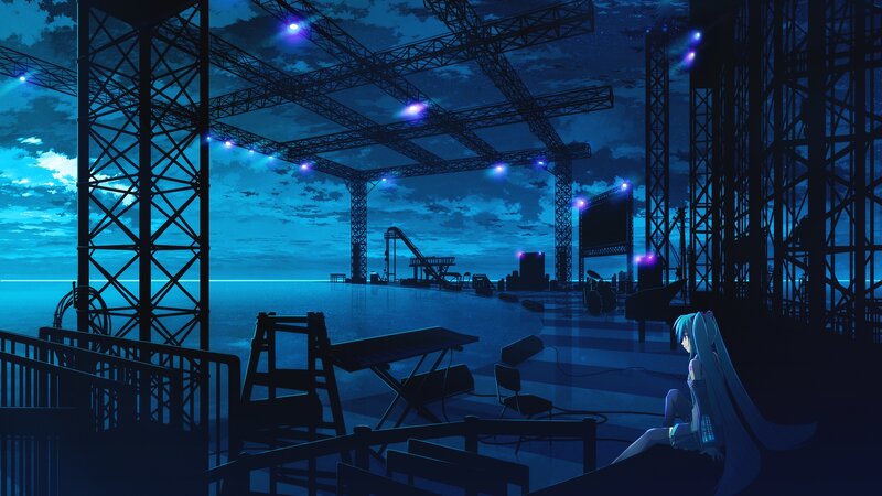 Miku at a concert venue
