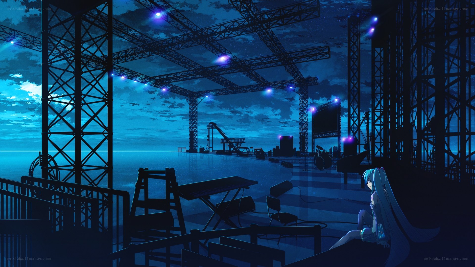 Miku at a concert venue
