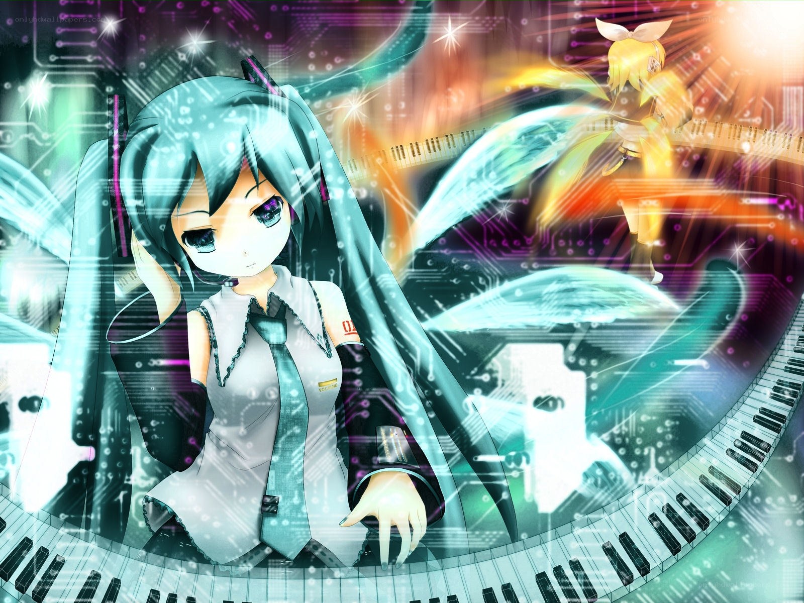 Miku at a digital piano
