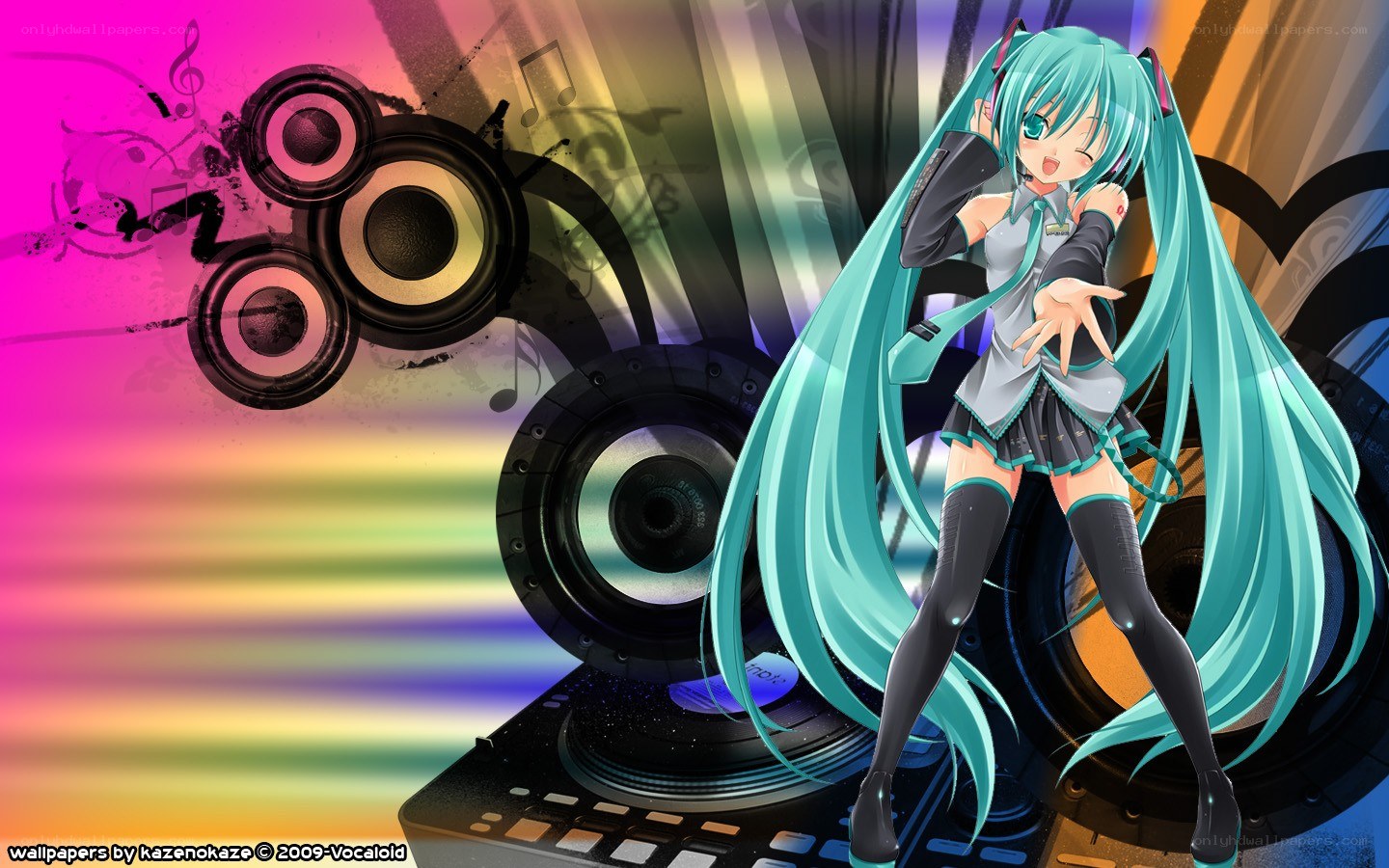 Miku at a music party