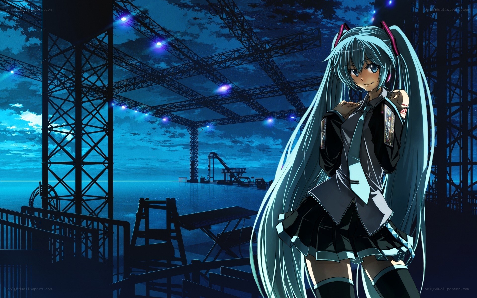 Miku at a nighttime concert