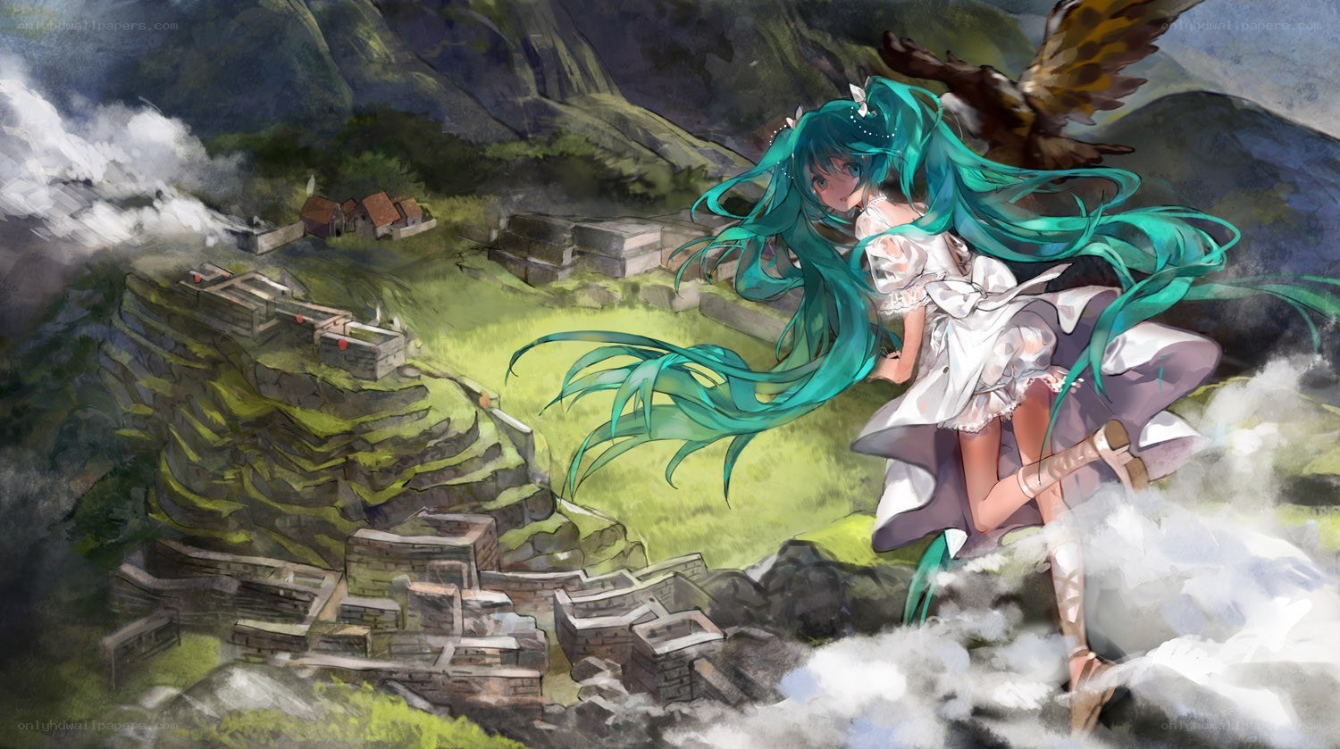 Miku at ancient ruins