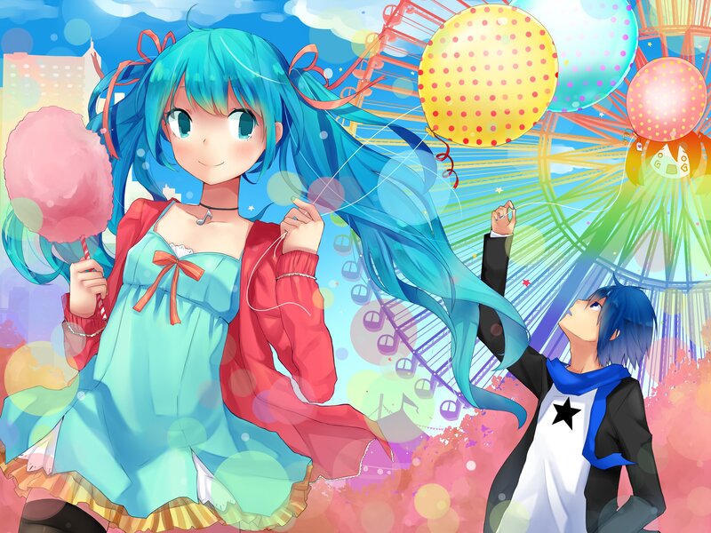 Miku at the amusement park