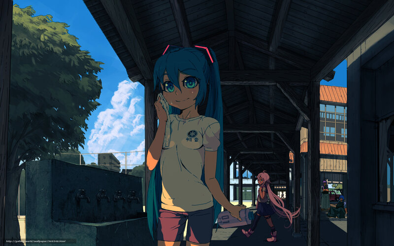 Miku at the station