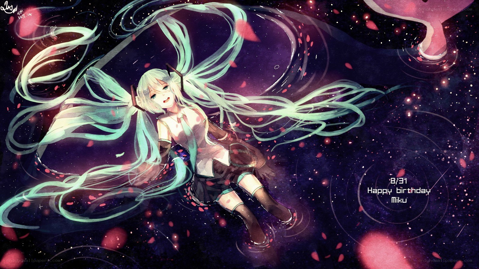 Miku birthday illustration