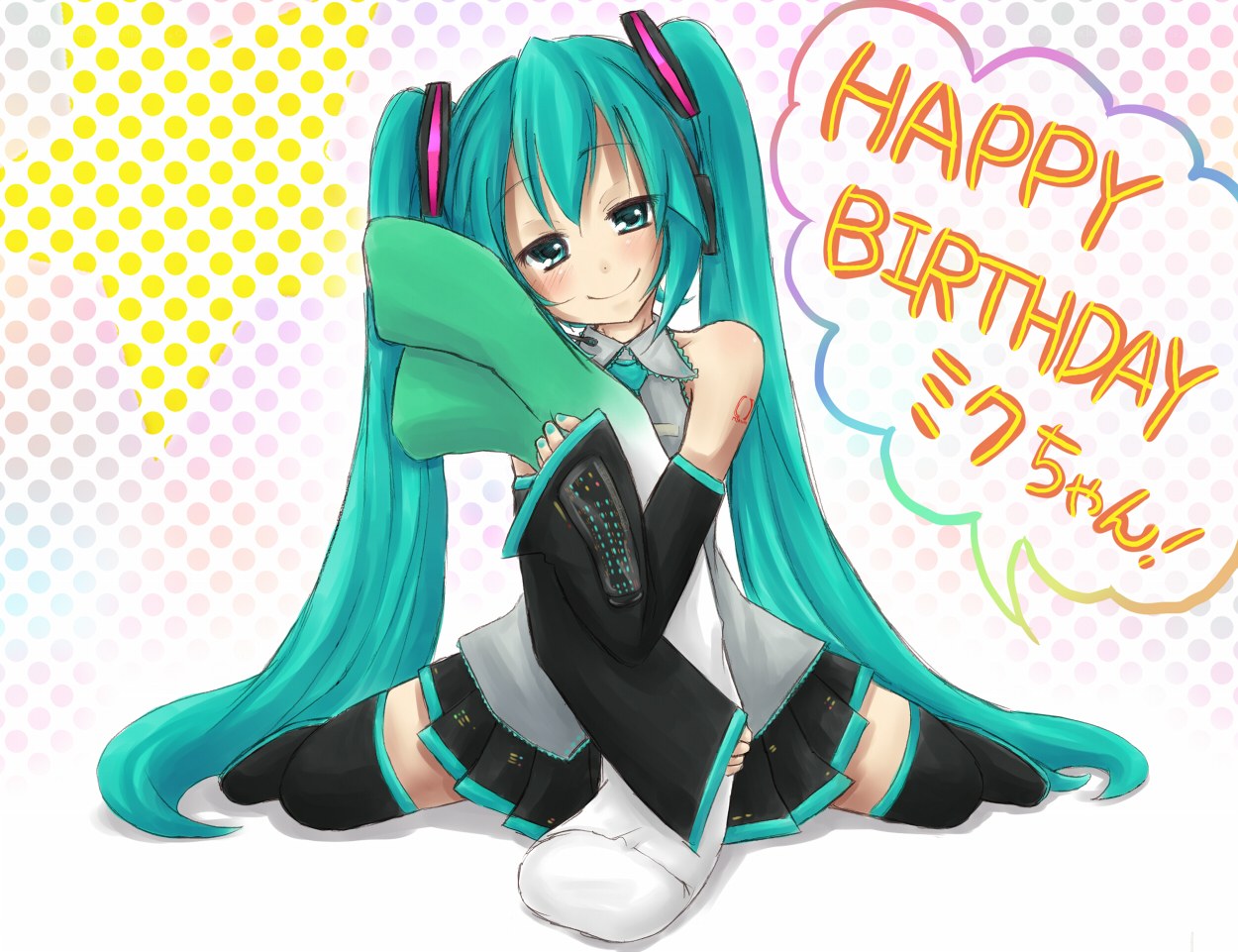 Miku birthday illustration
