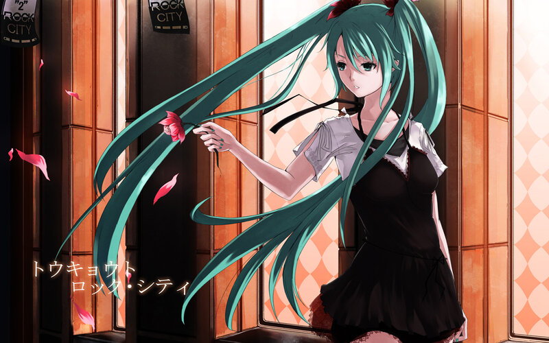 Miku by a window