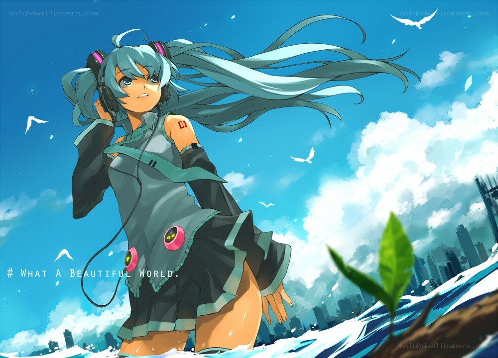 Miku by the sea