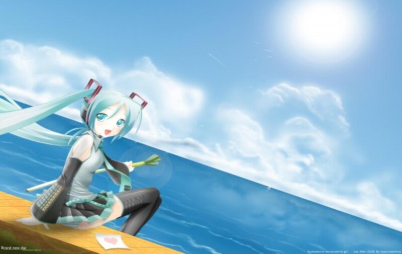Miku by the sea