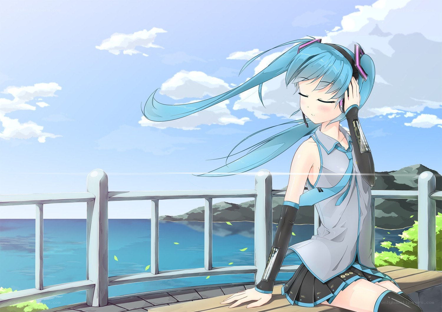 Miku by the sea