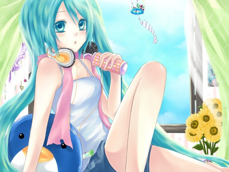 Miku by the window